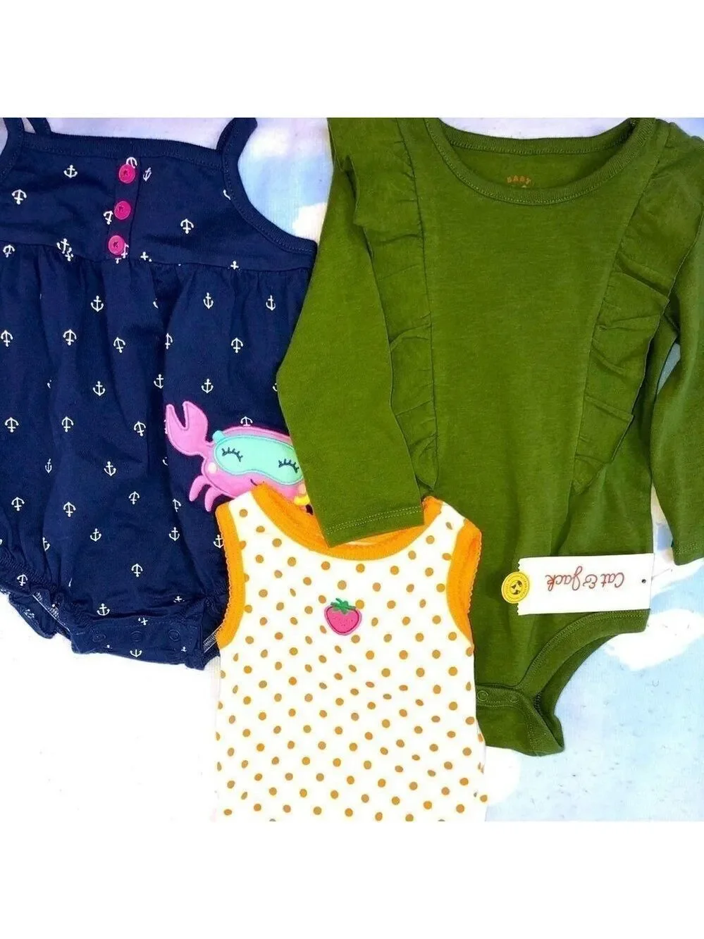 NWT/NWOT infant girls 6-9M onesie bundle